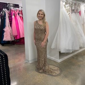 Gold formal dress